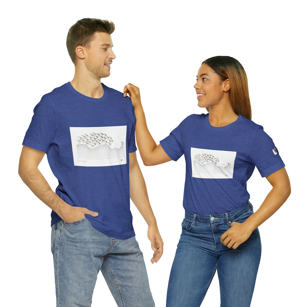 Thumbnail: Red Little Shell Unisex Style Jersey Short Sleeve Tee by Ikki Matsumoto
