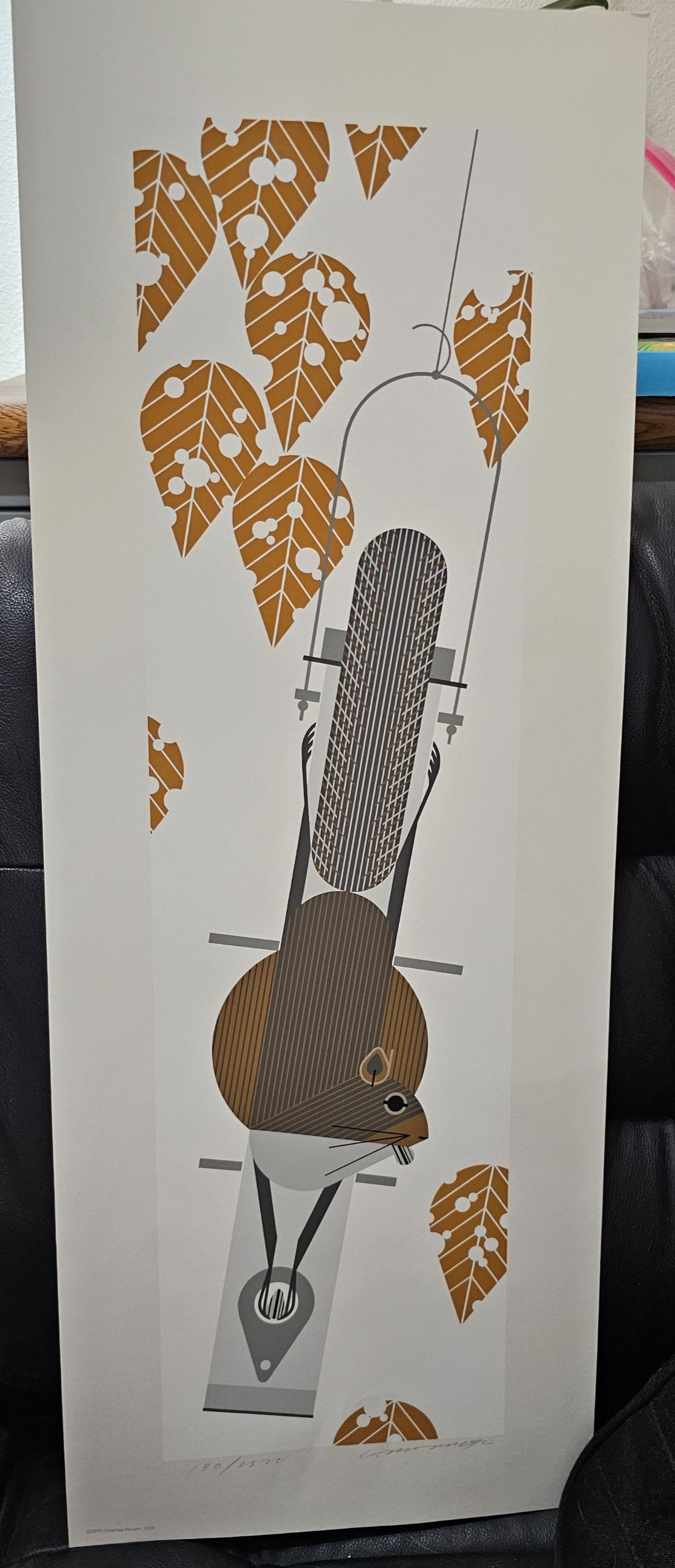 Furred Feeder Serigraph - 1979 Charley Harper