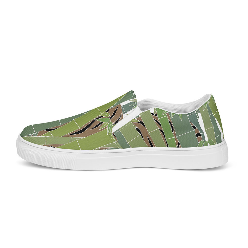 Thumbnail: Bamboo Tiger by Ikki Matsumoto Women’s slip-on canvas shoes