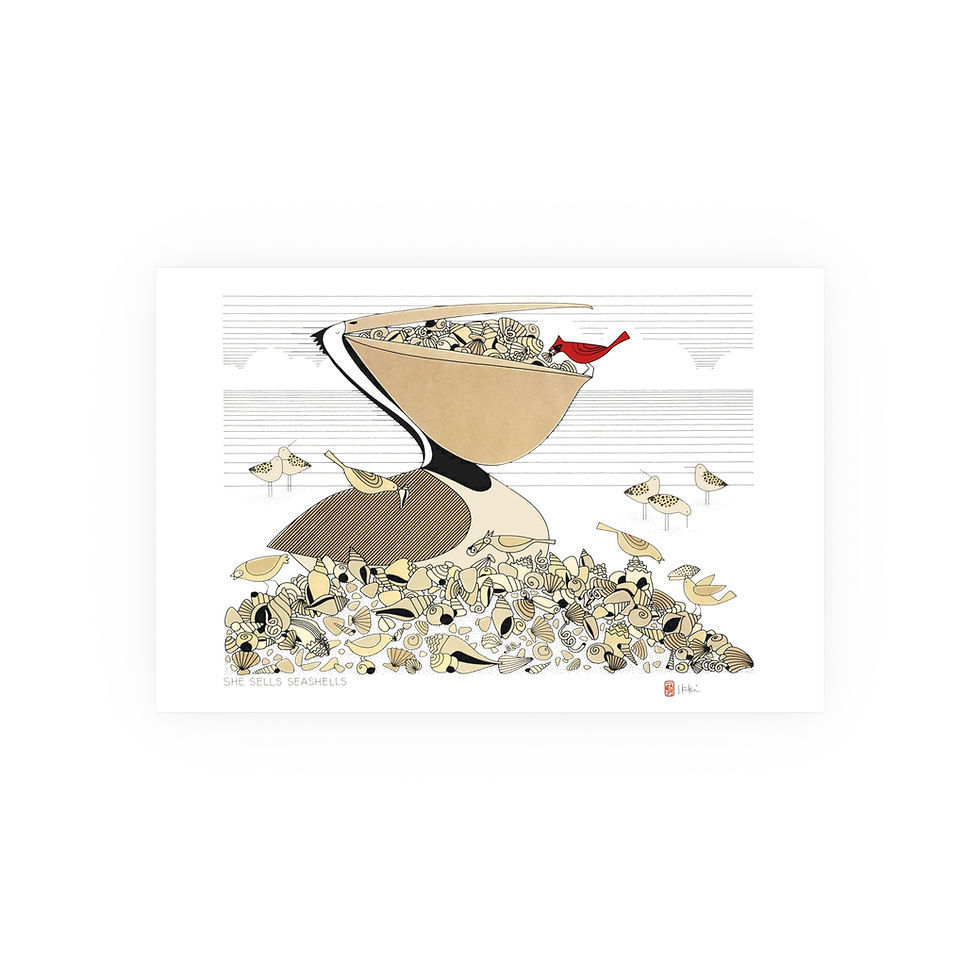 Thumbnail: She Sells Seashells Satin and Archival Matte Posters by Ikki Matsumoto