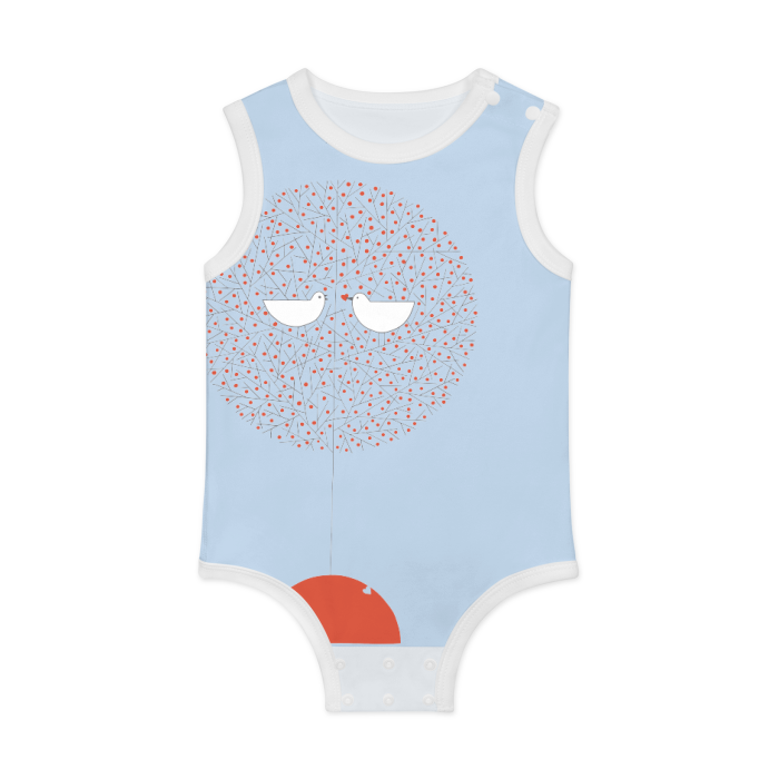 Thumbnail: All-Over Print Baby Tank Bodysuit | 100% Cotton 