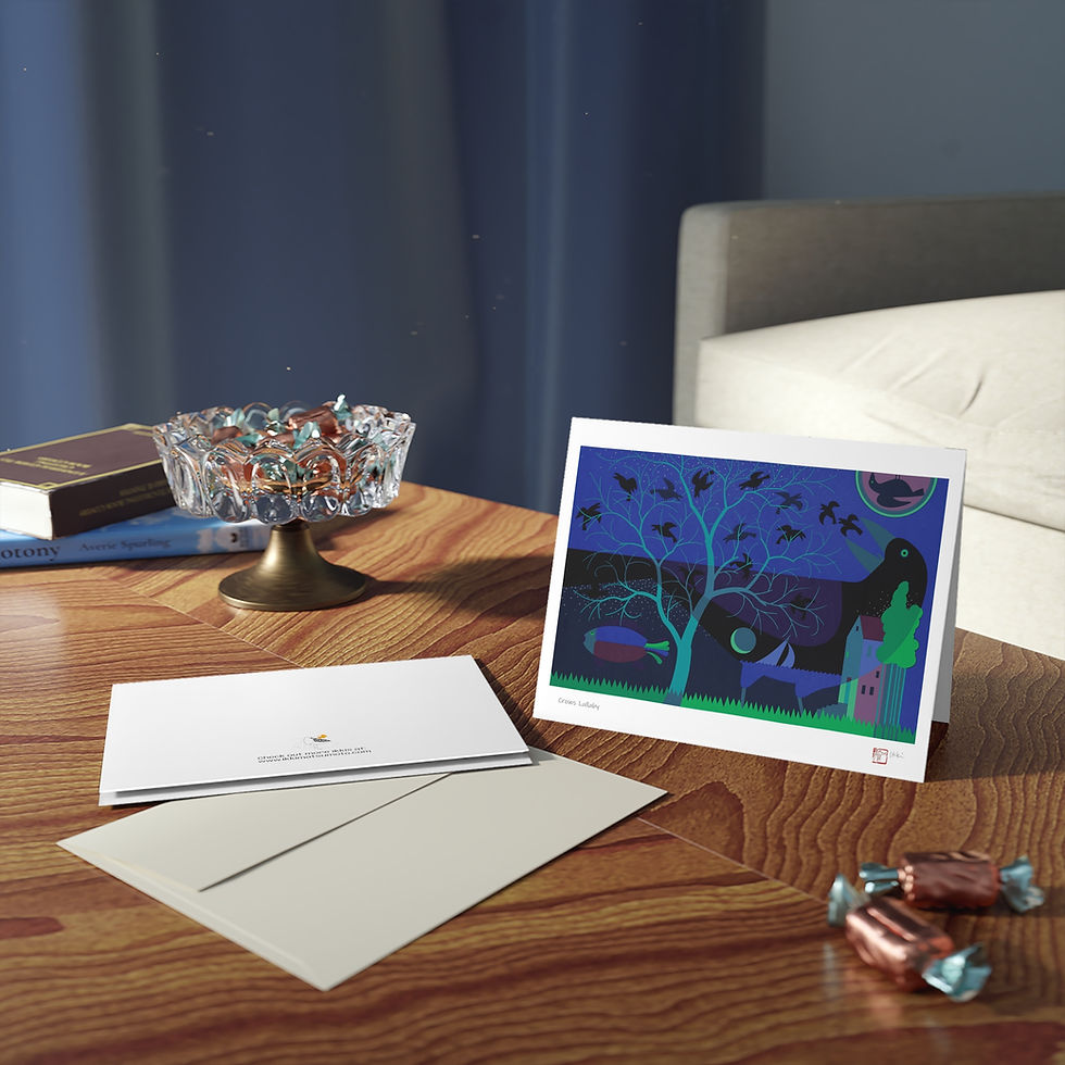 Thumbnail: Crows Lullaby by Ikki Matsumoto Cards - 8, 16, or 24 Pieces