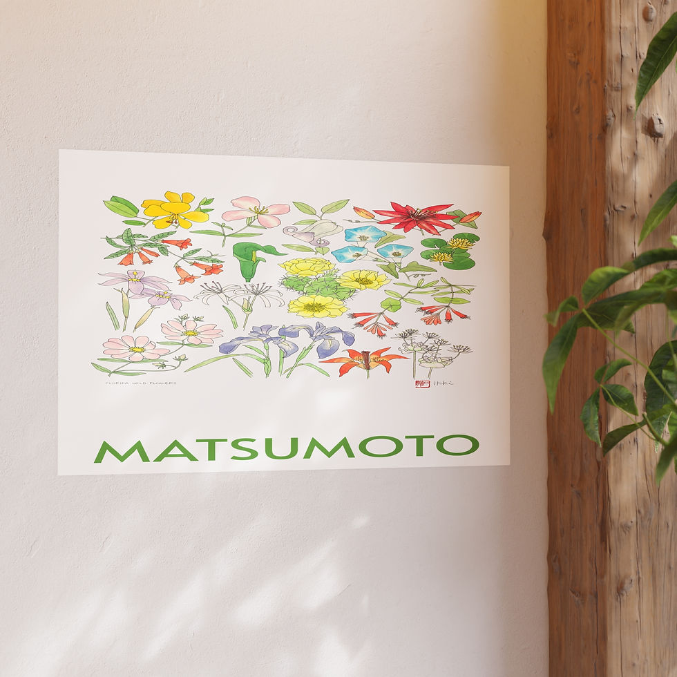 Thumbnail: Florida Wildflowers Satin and Archival Matte Posters by Ikki Matsumoto