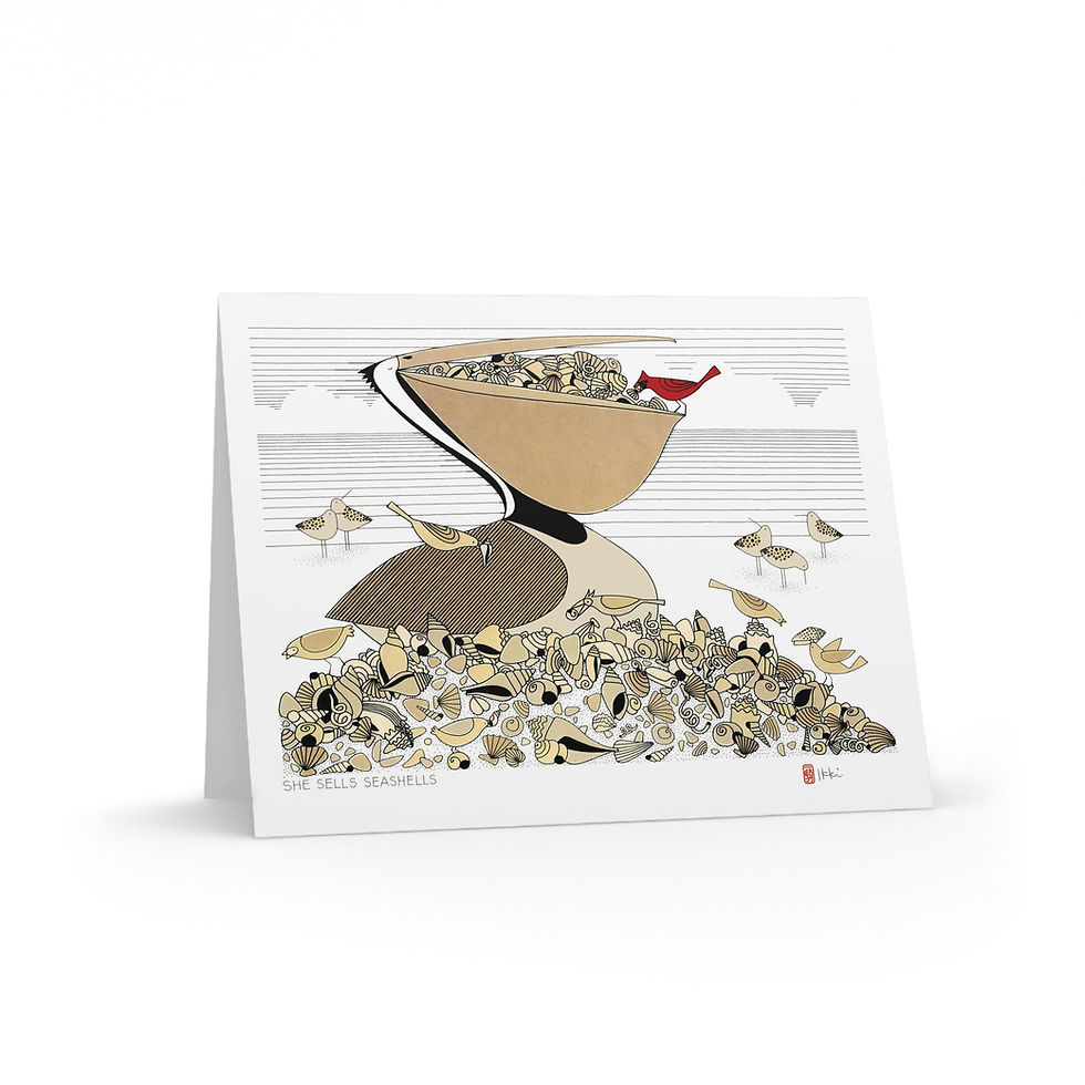 Thumbnail: She Sells Seashells by Ikki Matsumoto Cards - 8, 16, or 24 Pieces