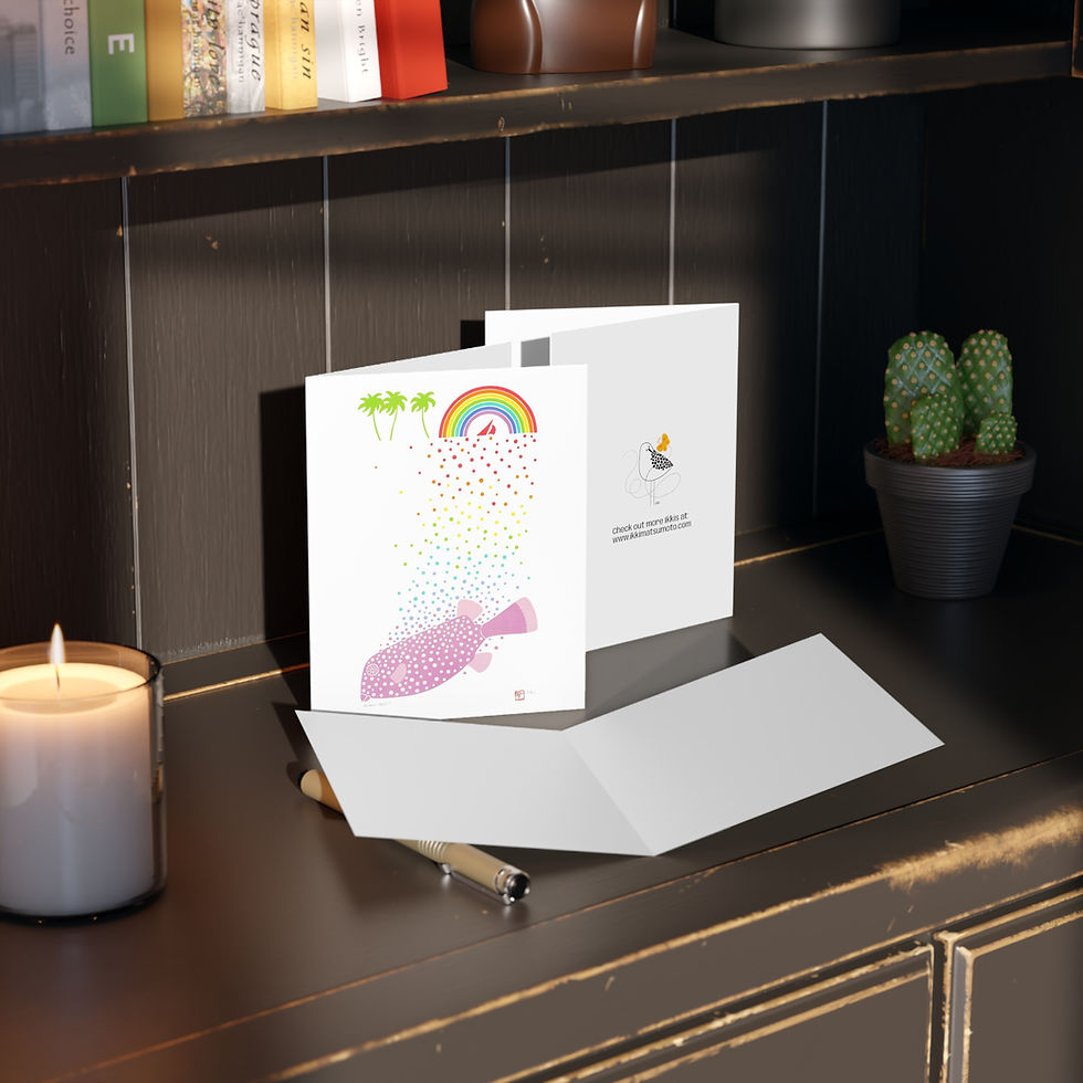 Thumbnail: Rainbow Trout by Ikki Matsumoto Cards - 8, 16, or 24 Pieces