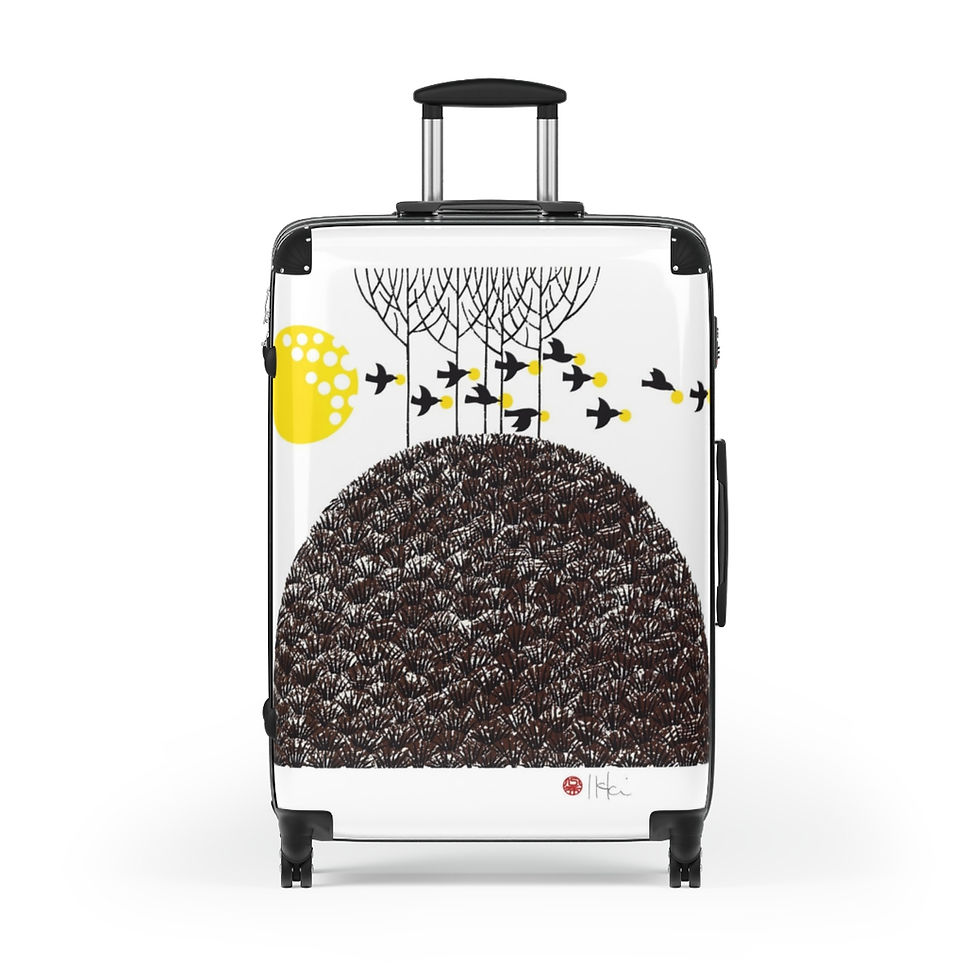 Thumbnail: Swiss Cheese Moon by Ikki Matsumoto Cabin Suitcase