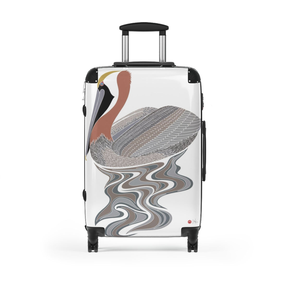 Brown Pelican by Ikki Matsumoto Cabin Suitcase