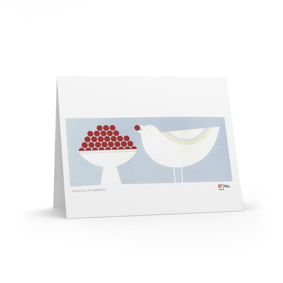 Thumbnail: Bowlful of Cherries by Ikki Matsumoto Cards - 8, 16, or 24 Pieces