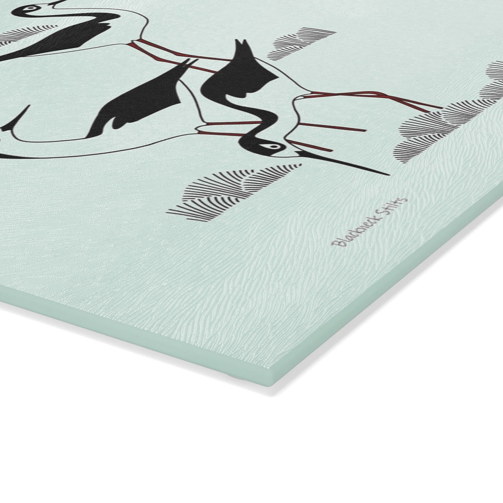 Thumbnail: Black Skimmers by Ikki Matsumoto Glass Cutting Board