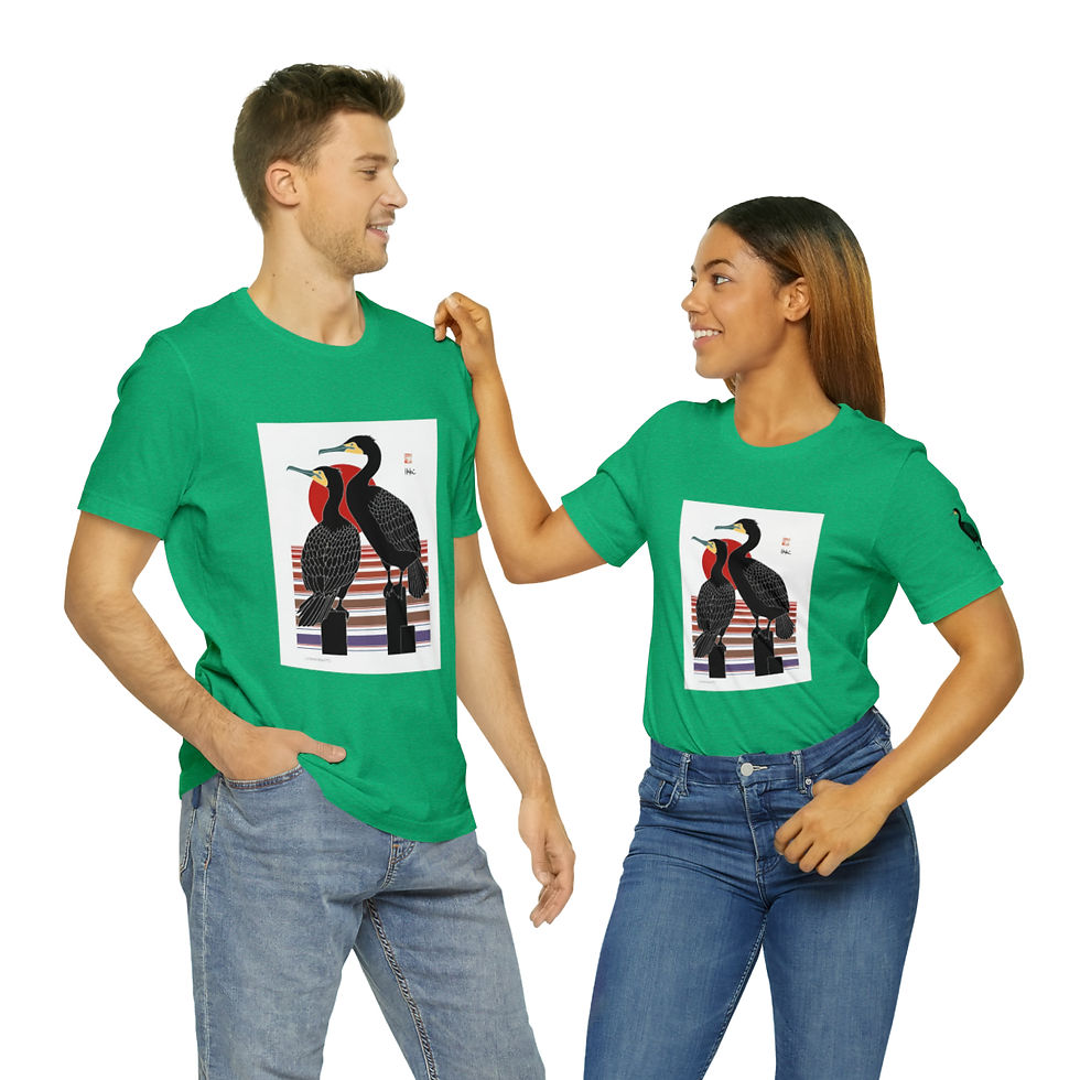 Thumbnail: Cormorants Unisex Jersey Short Sleeve Tee by Ikki Matsumoto