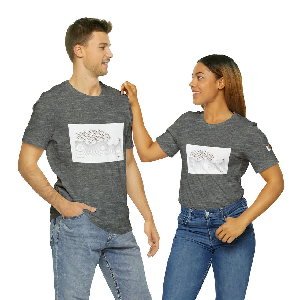 Thumbnail: Red Little Shell Unisex Style Jersey Short Sleeve Tee by Ikki Matsumoto