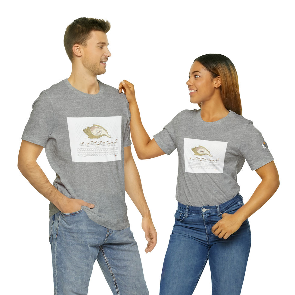 Thumbnail: Shell-ter in the Rain Unisex Style Jersey Short Sleeve Tee by Ikki Matsumoto