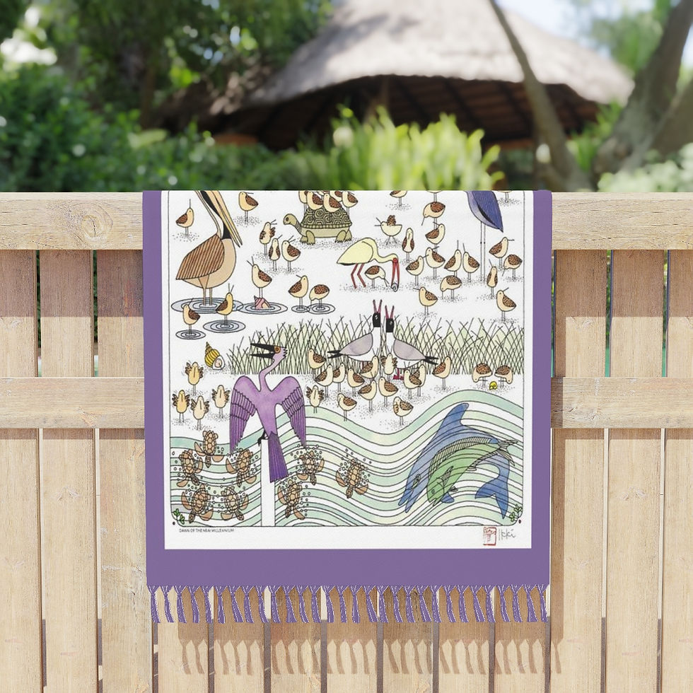 Thumbnail: Dawn of The New Millennium by Ikki Matsumoto Boho Beach Cloth
