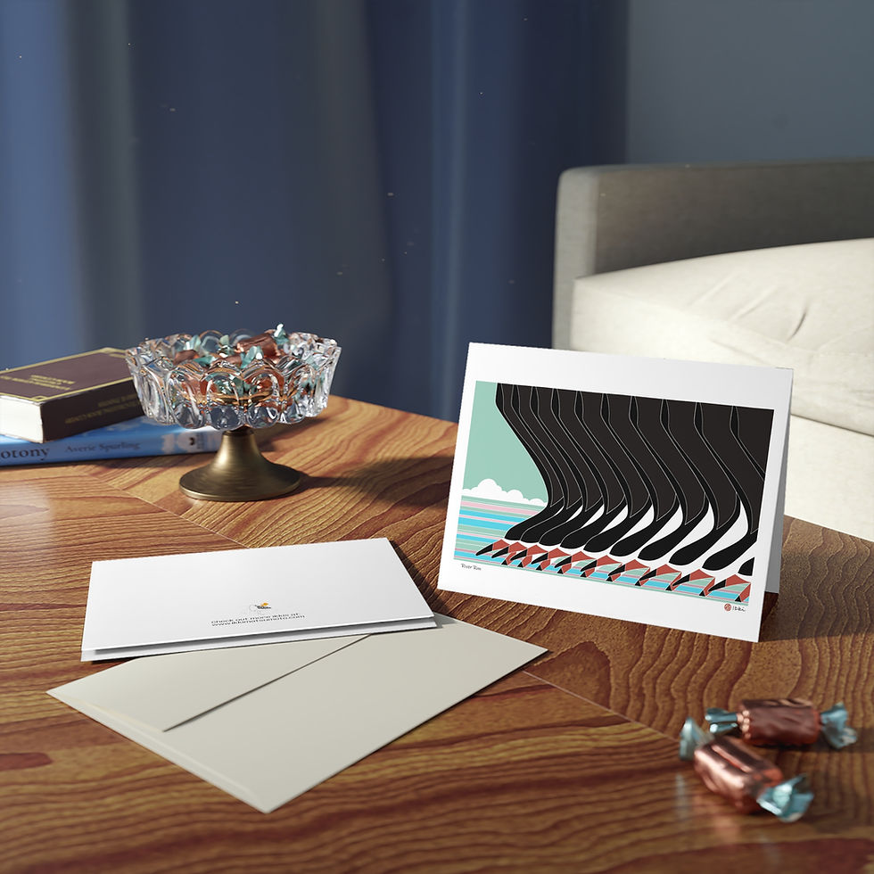 Thumbnail: River Run by Ikki Matsumoto Cards - 8, 16, or 24 Pieces