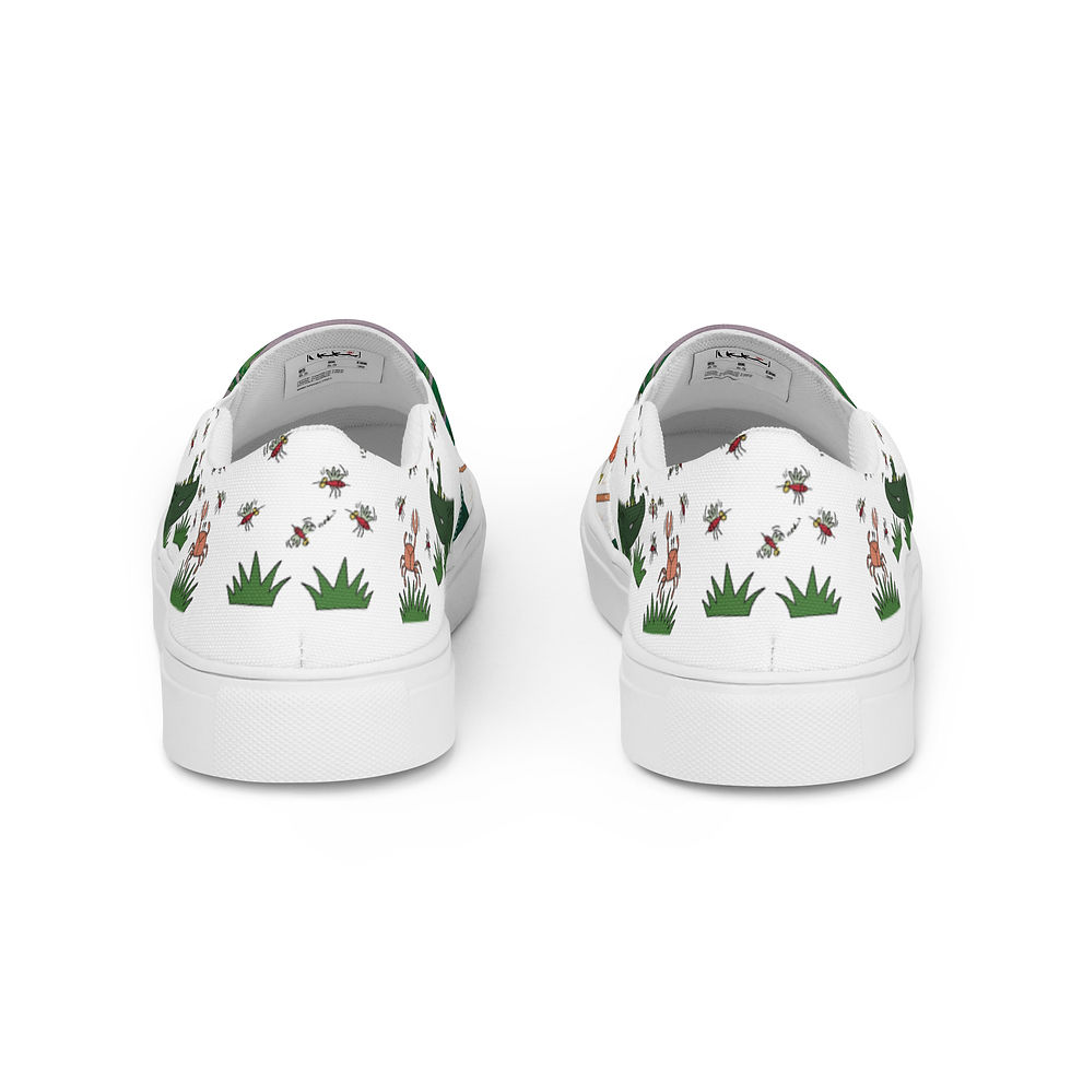 Thumbnail: Ah, Tropical Paradise by Ikki Matsumoto Men’s slip-on canvas shoes