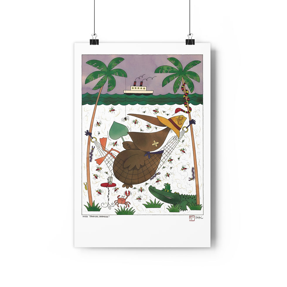 Thumbnail: Ah, Tropical Paradise by Ikki Matsumoto Giclée Art Print