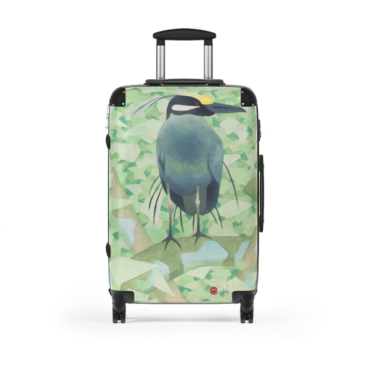 Yellow Crowned Night Heron by Ikki Matsumoto Cabin Suitcase