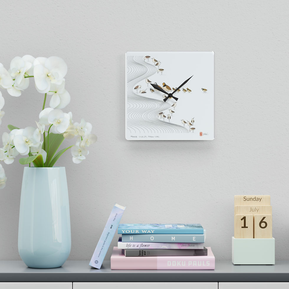 Thumbnail: House Guest From Ohio Acrylic Wall Clock by Ikki Matsumoto