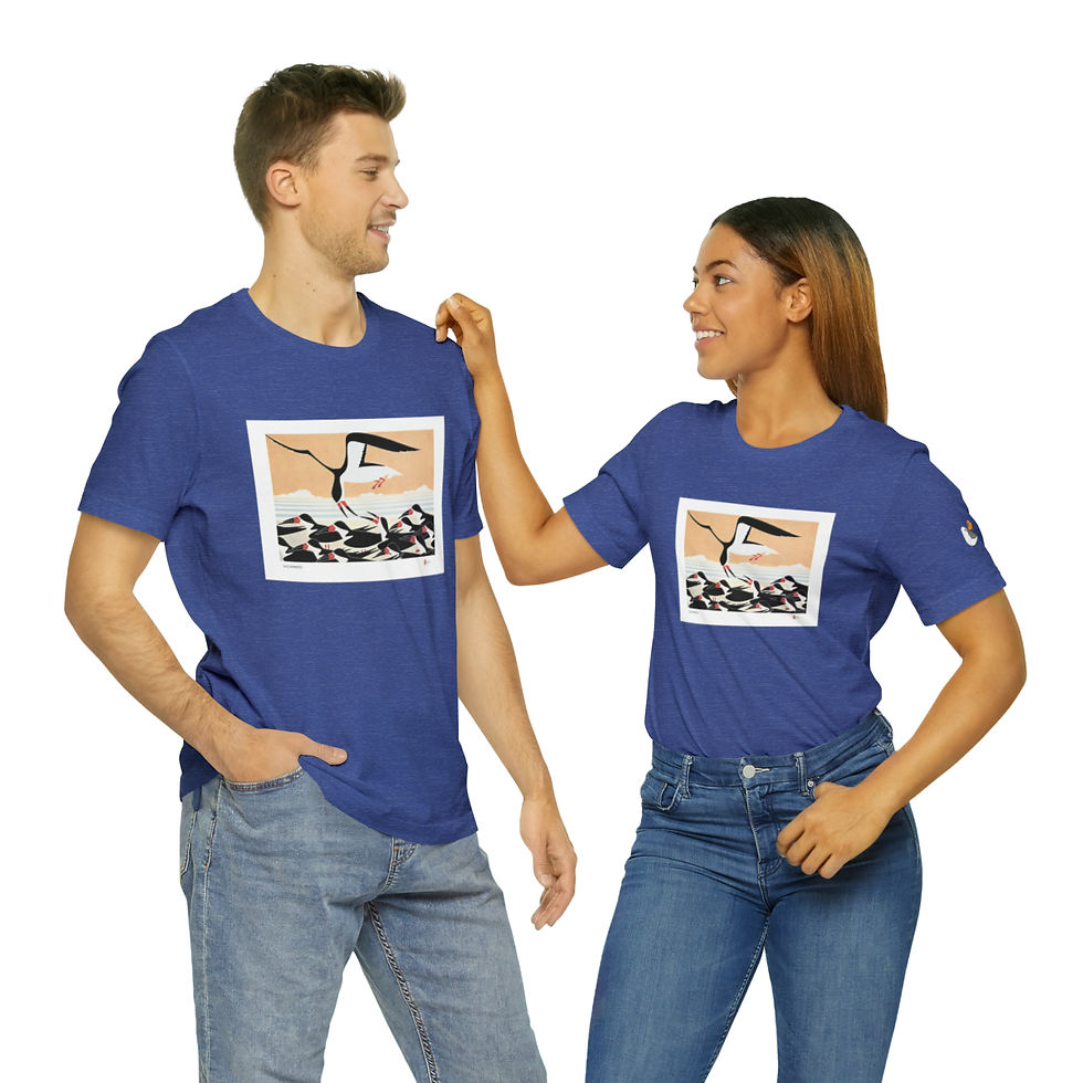 Thumbnail: Skimmers Unisex Style Jersey Short Sleeve Tee by Ikki Matsumoto