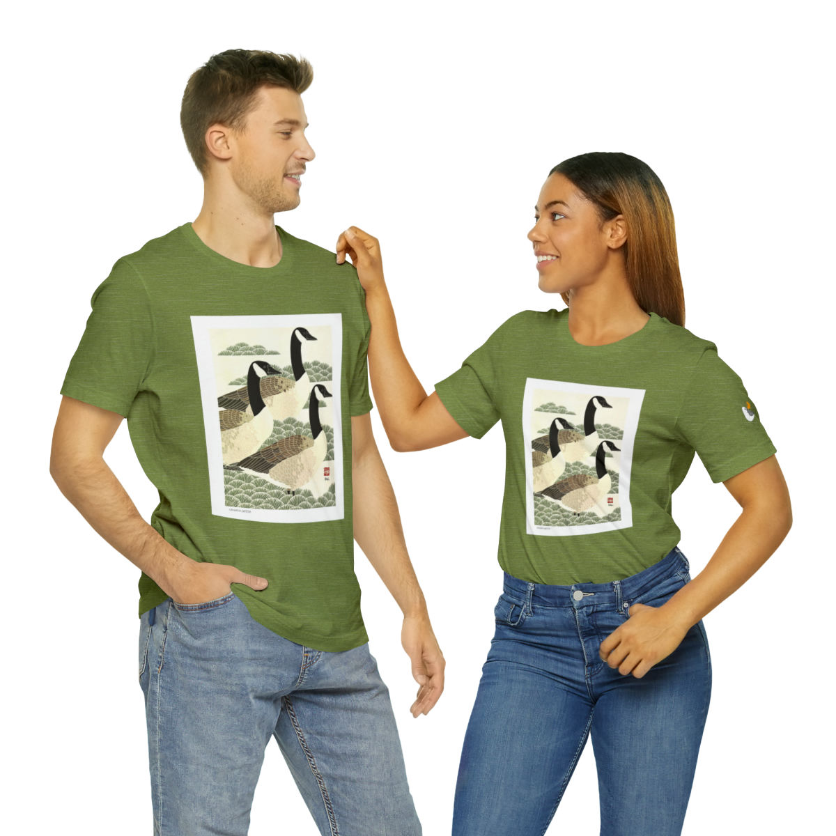 Canada Geese Unisex Jersey Short Sleeve Tee by Ikki Matsumoto