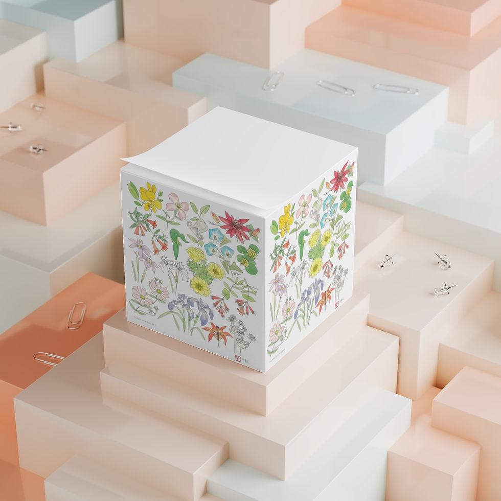 Thumbnail: Florida Wild Flowers by Ikki Matsumoto Note Cube