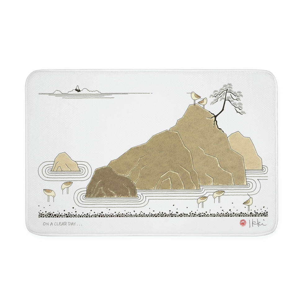 Thumbnail: On a Clear Day by Ikki Matsumoto Memory Foam Bath Mat
