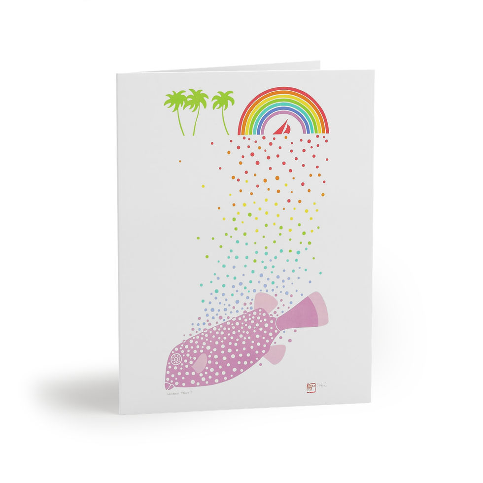 Thumbnail: Rainbow Trout by Ikki Matsumoto Cards - 8, 16, or 24 Pieces