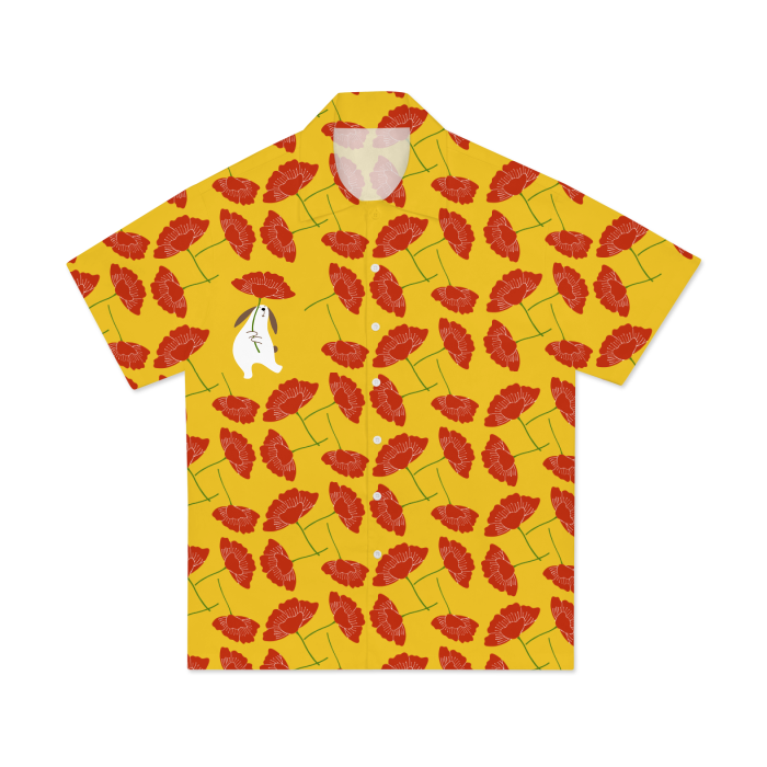 Thumbnail: Poppy Love By Ikki Matsumoto Men's Hawaiian Shirt