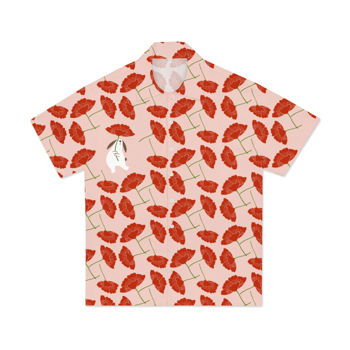 Thumbnail: Poppy Love By Ikki Matsumoto Men's Hawaiian Shirt