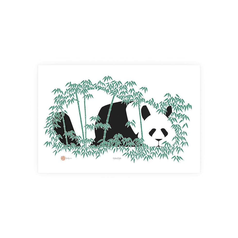 Thumbnail: Panda Satin and Archival Matte Posters by Ikki Matsumoto