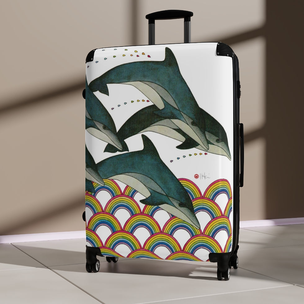 Thumbnail: Over the Rainbow Waves by Ikki Matsumoto Cabin Suitcase