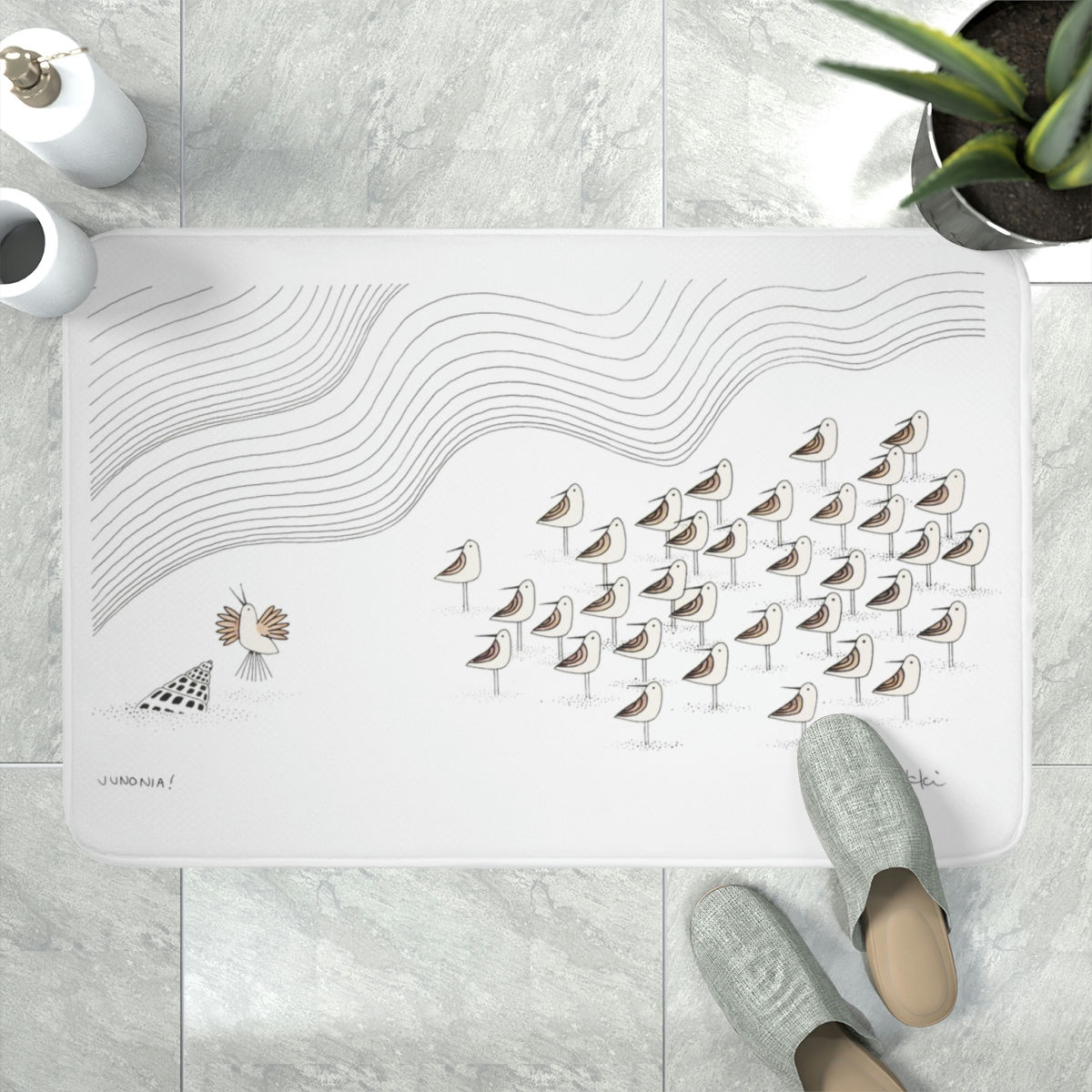 Junonia by Ikki Matsumoto Memory Foam Bath Mat
