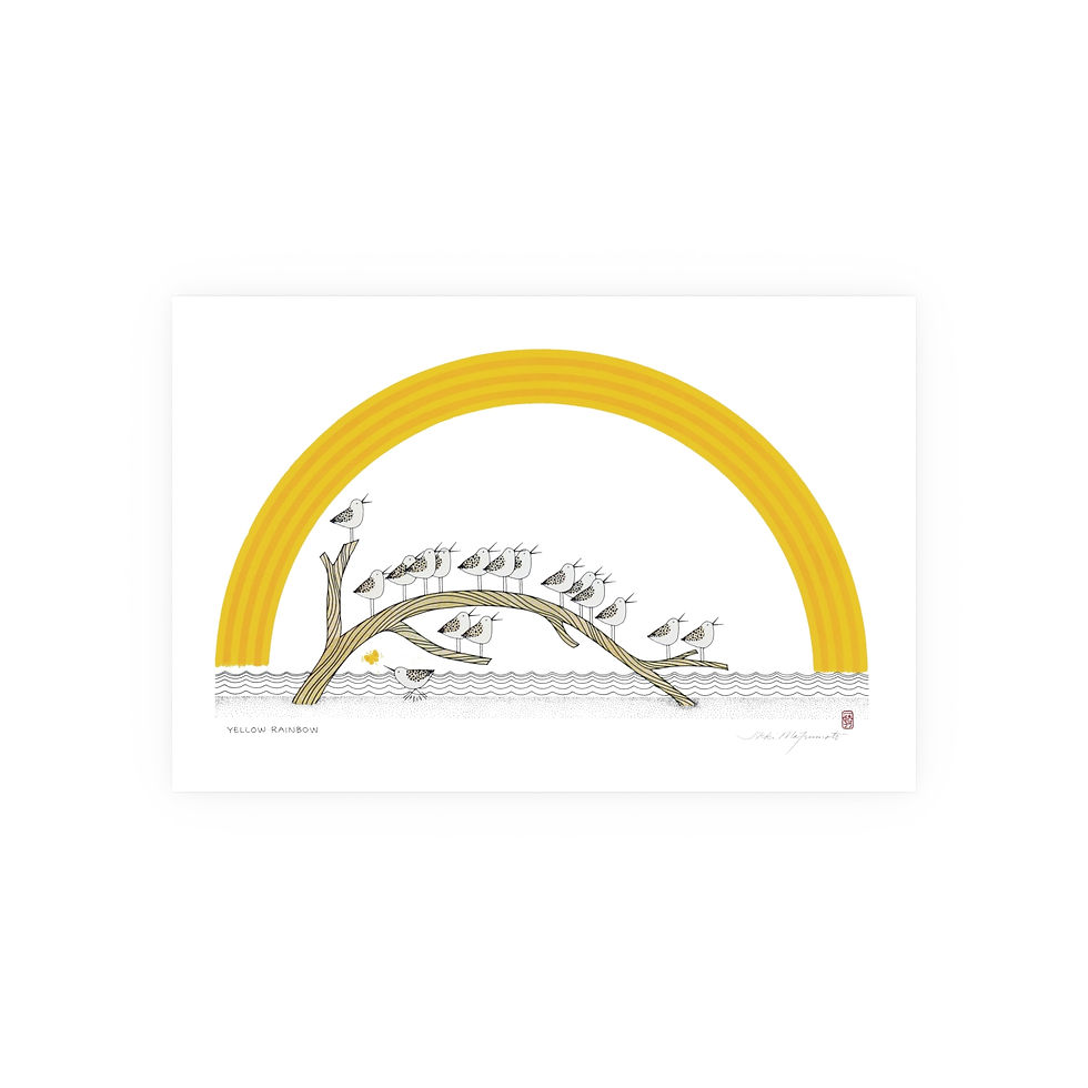 Thumbnail: Yellow Rainbow Satin and Archival Matte Posters by Ikki Matsumoto
