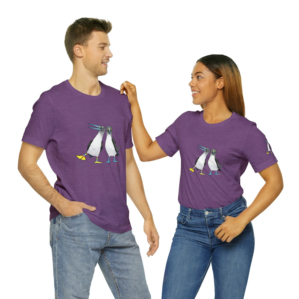 Thumbnail: Fancy Footed Booby Unisex Jersey Short Sleeve Tee by Ikki Matsumoto