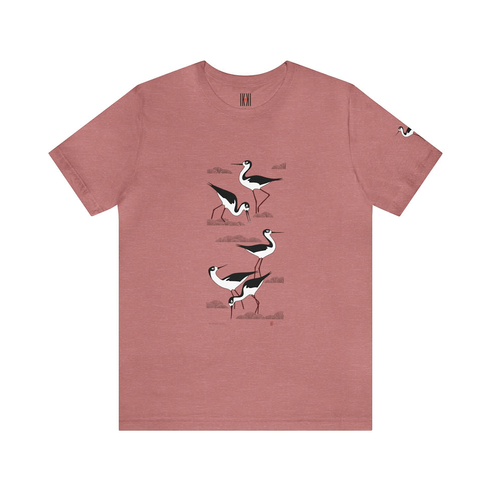 Thumbnail: Blackneck Stilts Unisex Jersey Short Sleeve Tee by Ikki Matsumoto