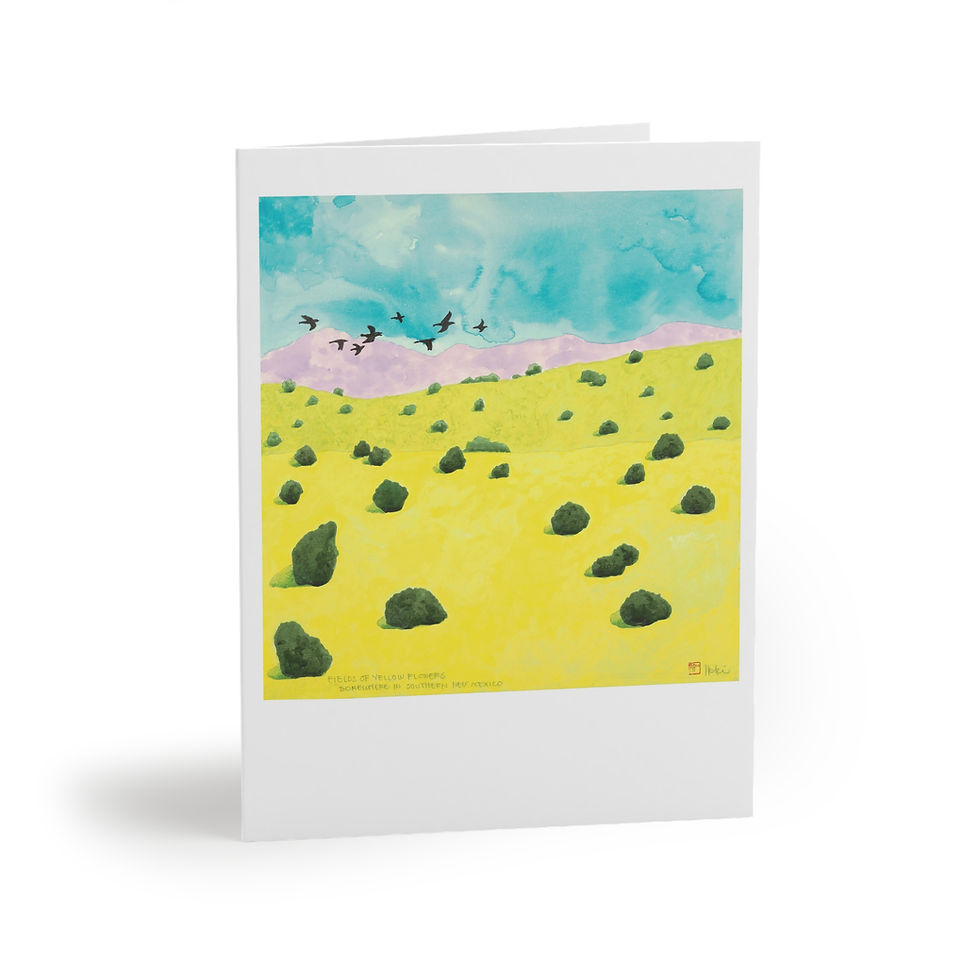 Thumbnail: Fields of Yellow Flowers by Ikki Matsumoto Cards - 8, 16, or 24 Pieces