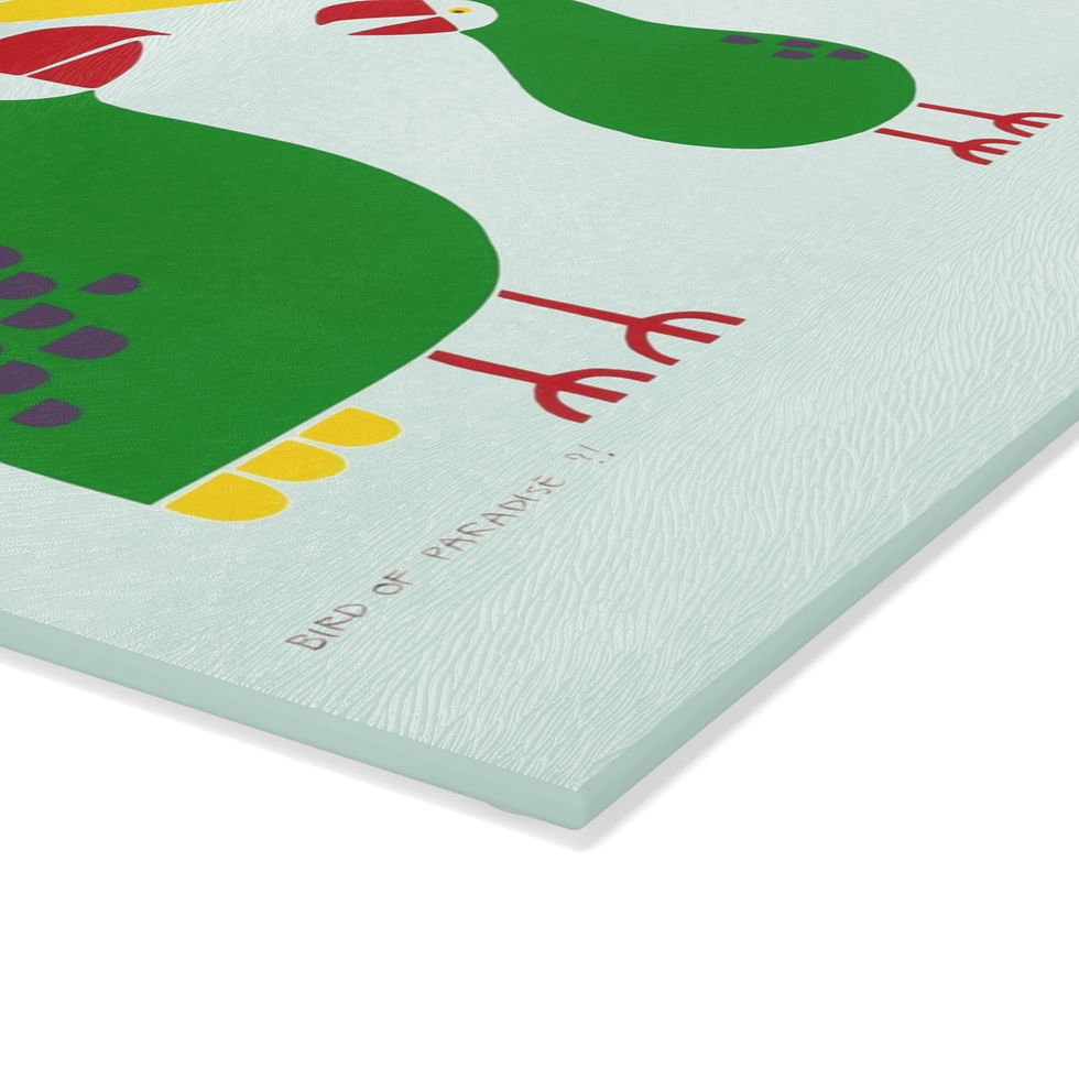 Thumbnail: Bird of Paradise?! by Ikki Matsumoto Glass Cutting Board