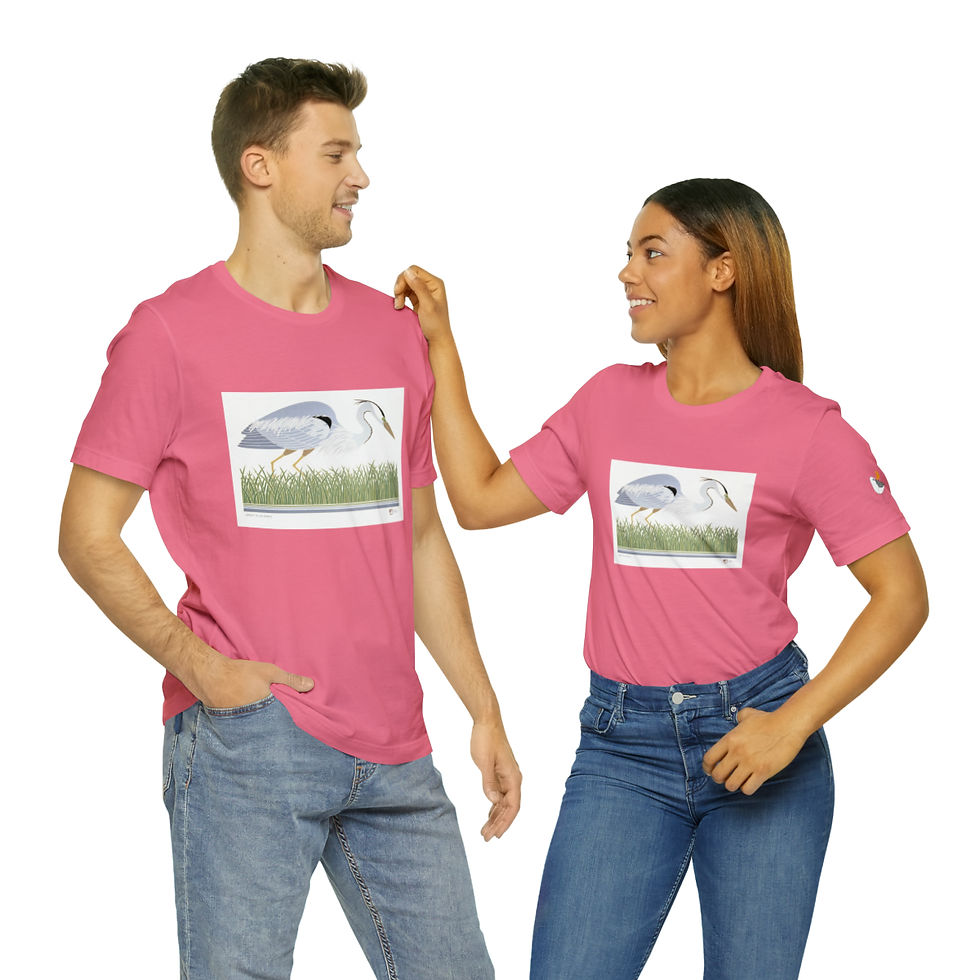 Thumbnail: Great Blue Heron Unisex Jersey Short Sleeve Tee by Ikki Matsumoto