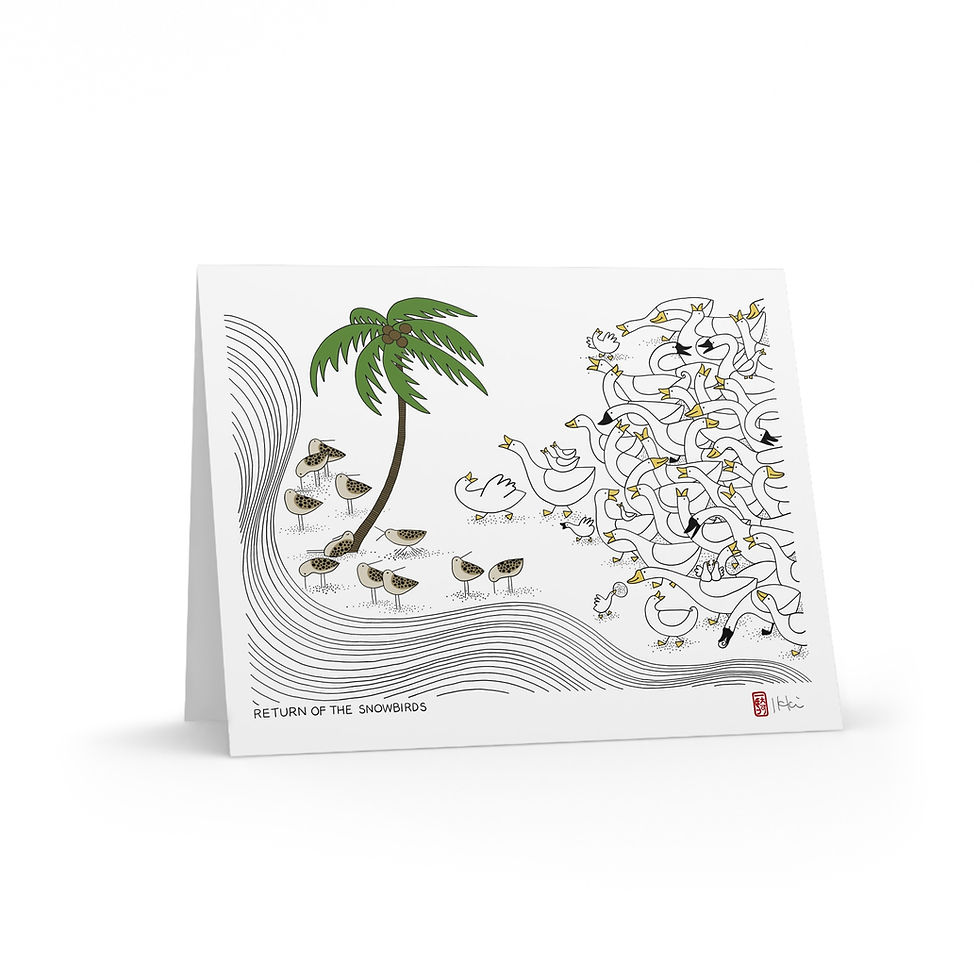 Thumbnail: Return of the Snowbirds by Ikki Matsumoto Cards - 8, 16, or 24 Pieces