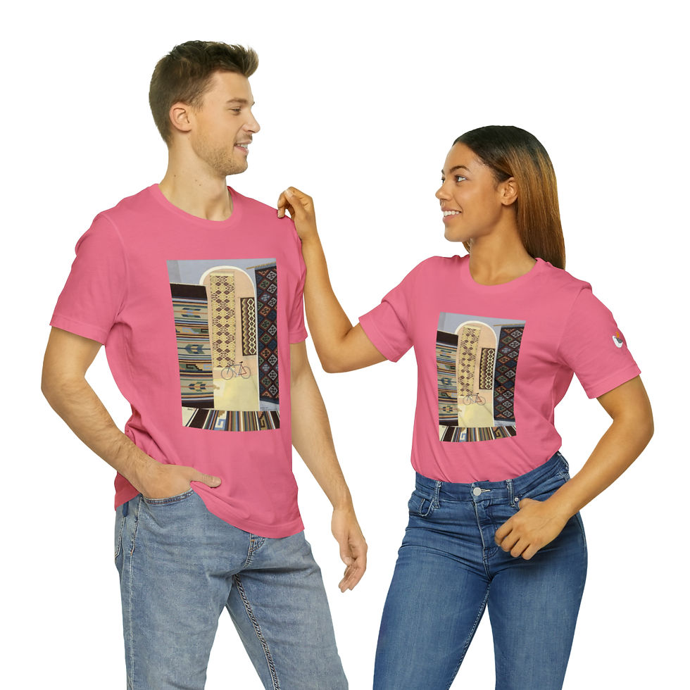 Thumbnail: Rug Village in Oaxaca Unisex Style Jersey Short Sleeve Tee by Ikki Matsumoto