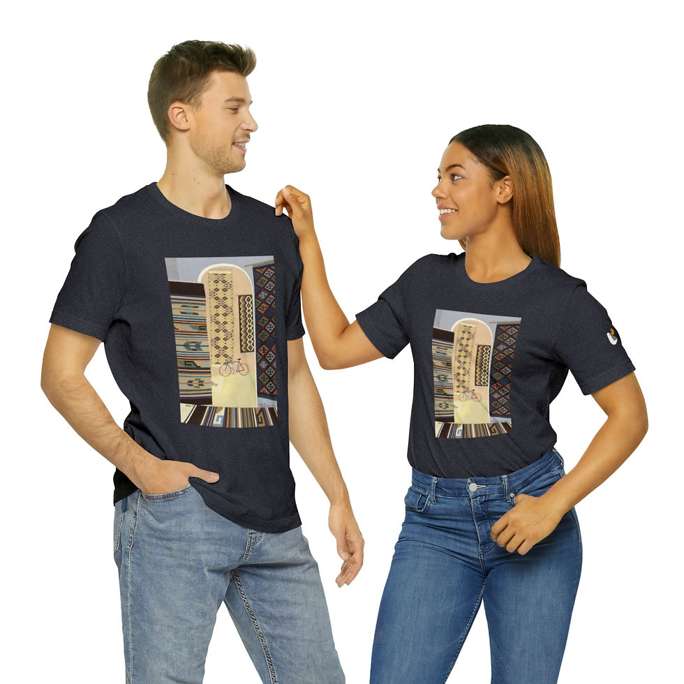 Thumbnail: Rug Village in Oaxaca Unisex Style Jersey Short Sleeve Tee by Ikki Matsumoto