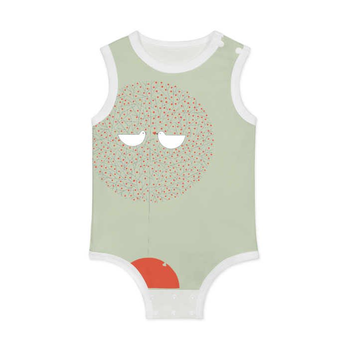 Thumbnail: All-Over Print Baby Tank Bodysuit | 100% Cotton 