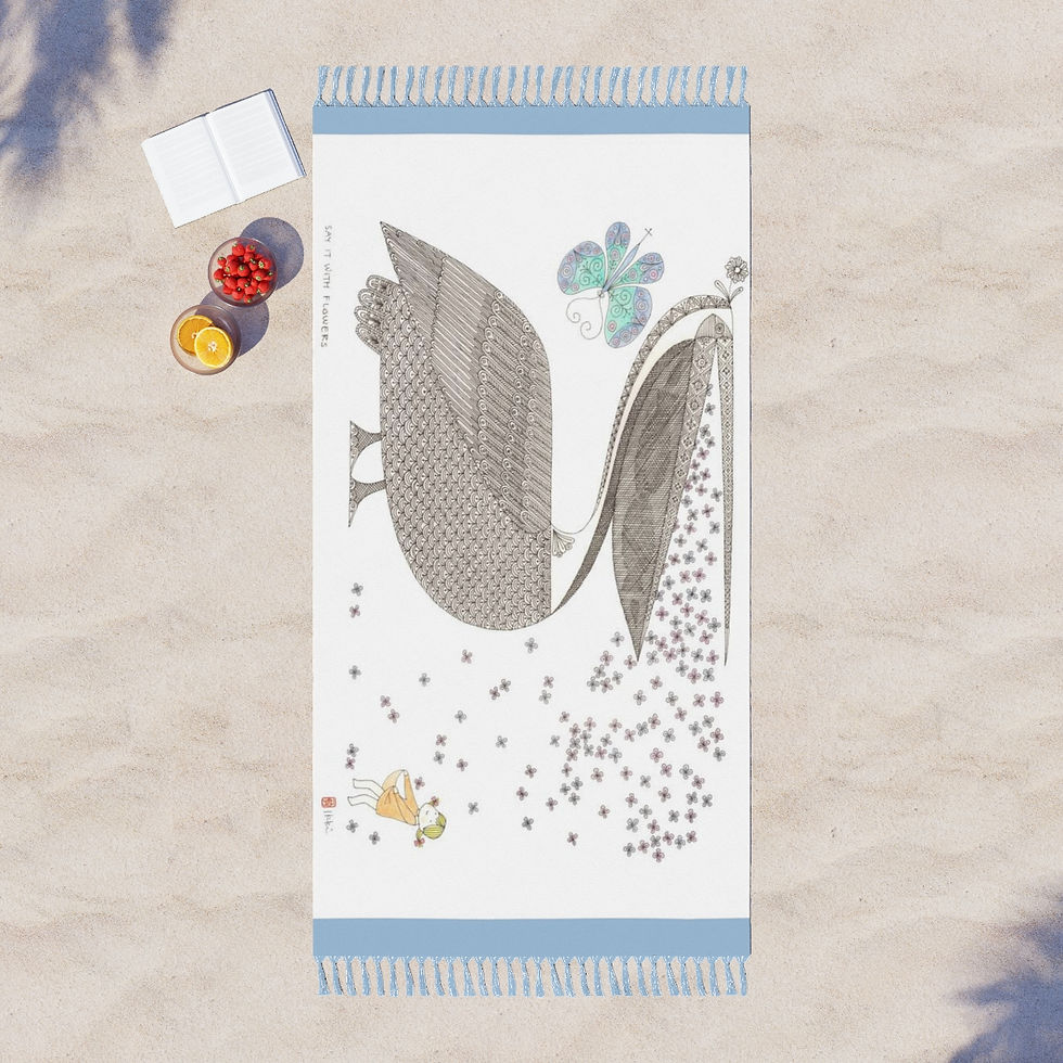 Thumbnail: Say It With Flowers by Ikki Matsumoto Boho Beach Cloth