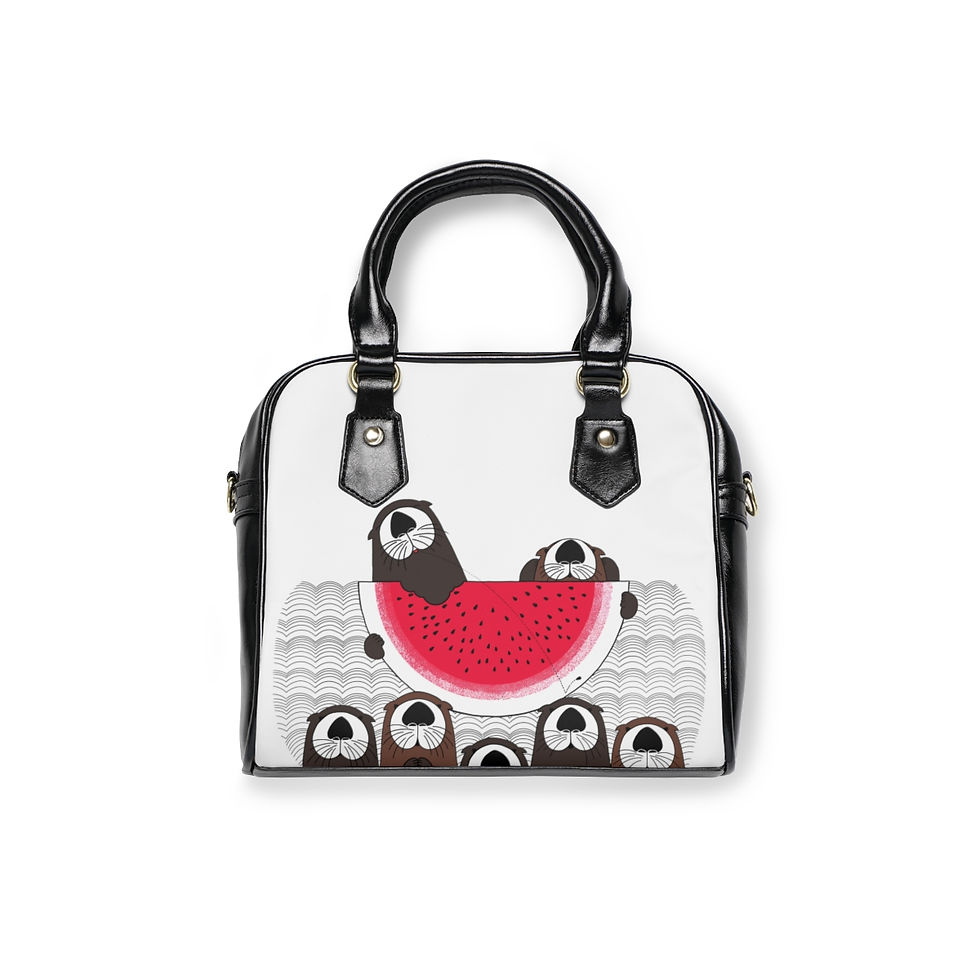 Thumbnail: Ottermelon by Ikki Matsumoto Shoulder Handbag