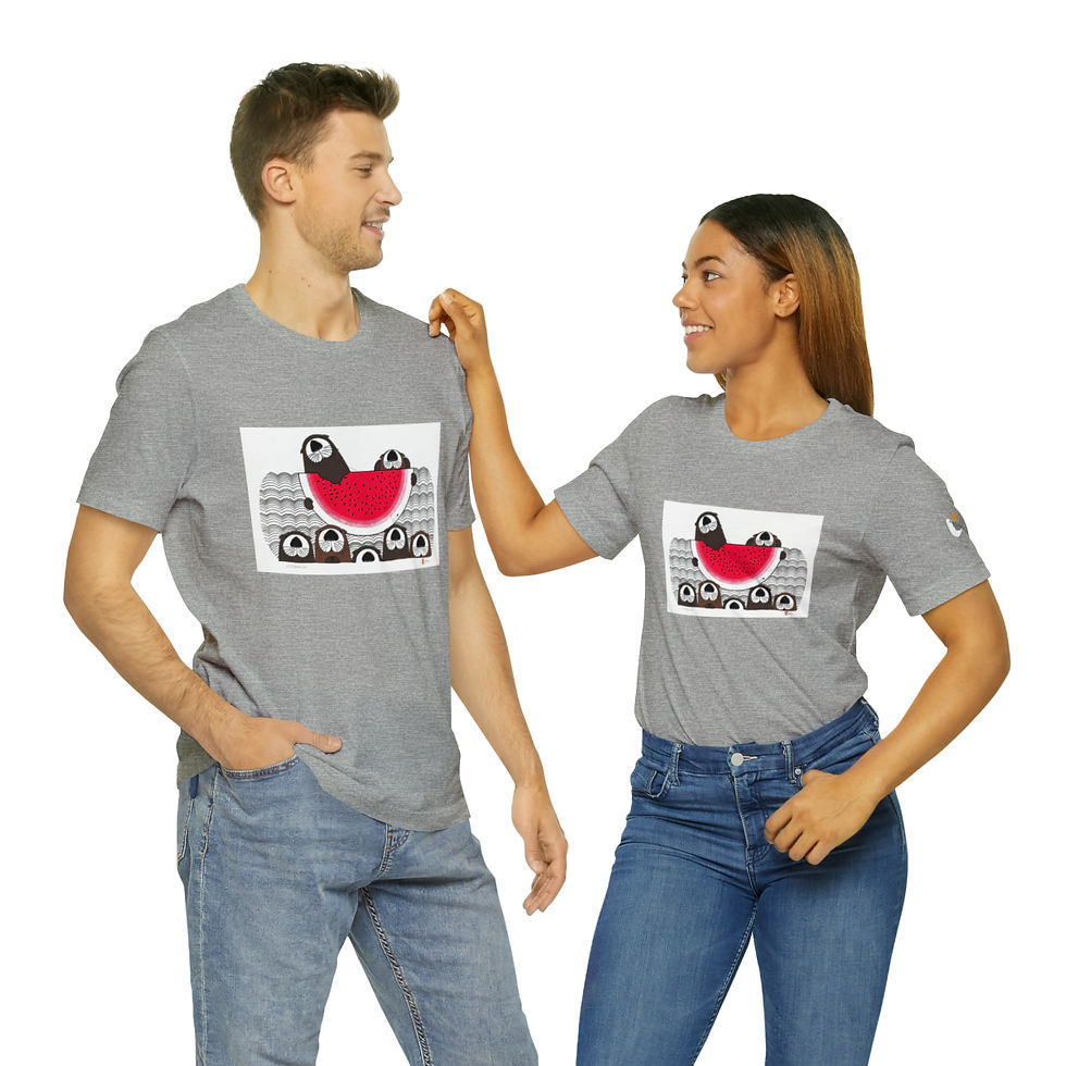Thumbnail: Ottermelon Unisex Style Jersey Short Sleeve Tee by Ikki Matsumoto