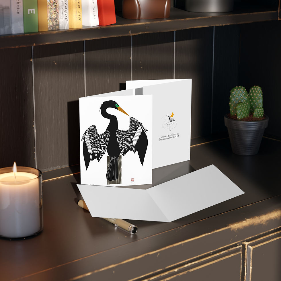 Thumbnail: Anhinga by Ikki Matsumoto Cards - 8, 16, or 24 Pieces