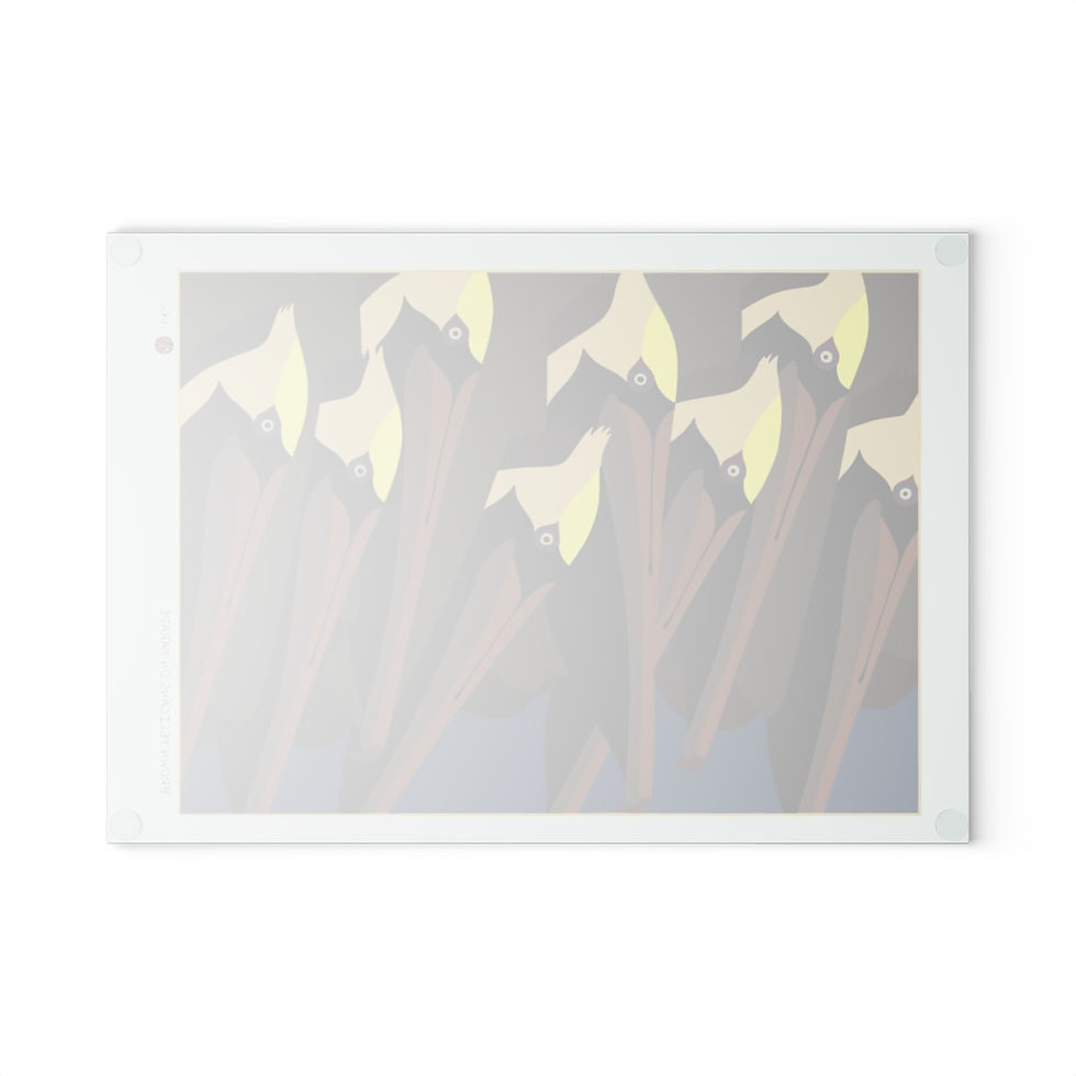 Thumbnail: Brown Pelicans on Parade by Ikki Matsumoto Glass Cutting Board