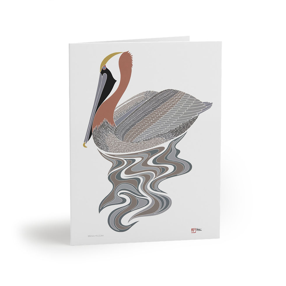 Thumbnail: Brown Pelican by Ikki Matsumoto Cards - 8, 16, or 24 Pieces