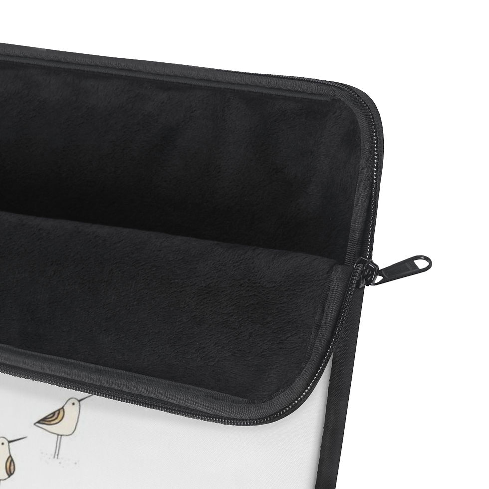 Thumbnail: A Stranger on The Beach Laptop Sleeve  by Ikki Matsumoto