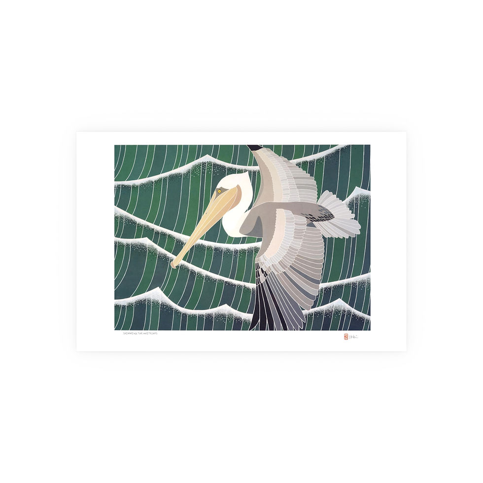 Thumbnail: Skimming the Whitecaps Satin and Archival Matte Posters by Ikki Matsumoto